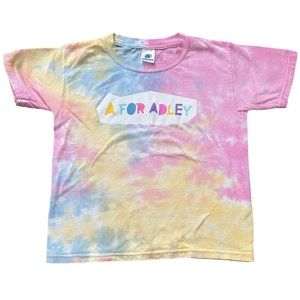A for Adley BFF sherbet tie dye Tshirt - Authentic 😉